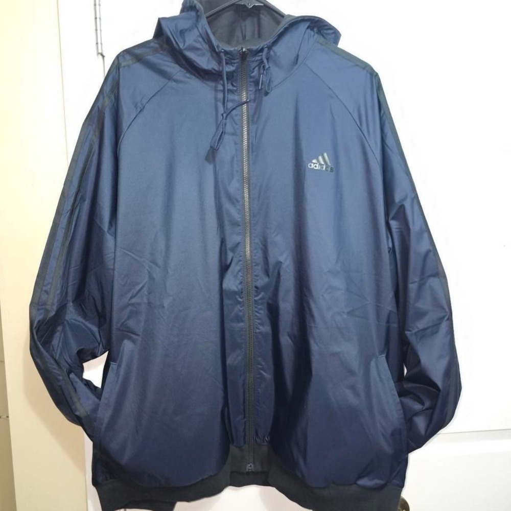 Adidas Reversible Coat Mens‎ 2XL Navy Black NWOT
